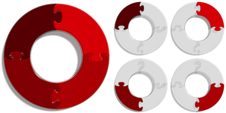 Circle Puzzle 04 - Red