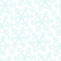 seamless pattern with falling snowflakes