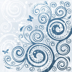 Abstract vintage floral grunge illustration