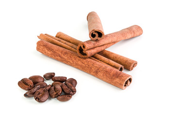 cinnamon isolated on white background