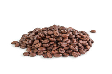 Coffee beans  on a white background