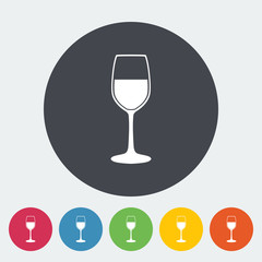 Wine flat icon