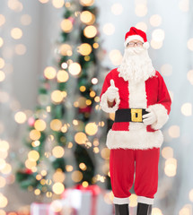 man in costume of santa claus
