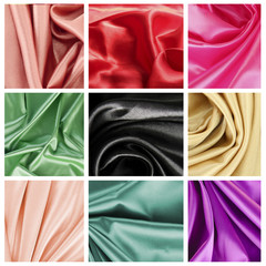 Beautiful silk drape collage