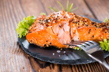 Portion of Smoked Salmon