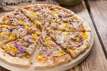 Fresh made Tuna Pizza