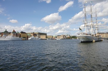 Fototapeta na wymiar balade à Stockholm en Suède