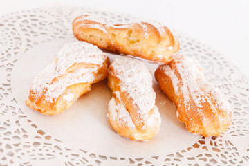 eclair with cottage cheese