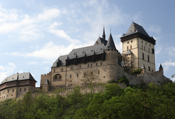 Fototapeta na wymiar Karlstejn Castle near Prague, Czech Republic