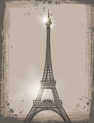 Fototapeta na wymiar Eiffel Tower. Vector format
