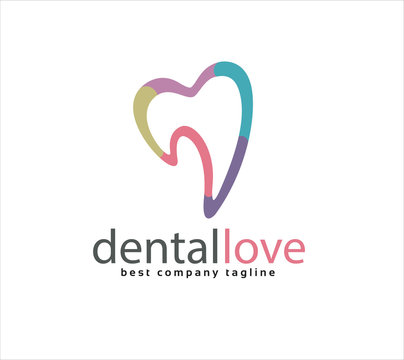Abstract vector dental tooth logo icon concept. Logotype
