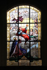 Obraz na płótnie Canvas Paradis, vitrail d'église à Paris
