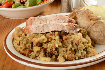 Turkey dinner closeup