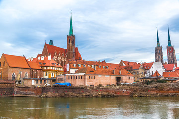 Obraz premium Wrocławska panorama starego miasta