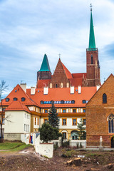 Fototapeta na wymiar Wroclaw old city panorama