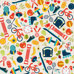 Healthy Lifestyle Background - Illustration