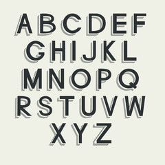 Retro alphabet. - 71972304