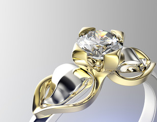 Wedding Ring with diamond. sign of  love