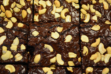close up to brownie from top view