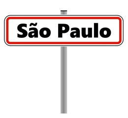Sao Paulo dans un panneau de ville	