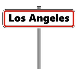 Los Angeles dans un panneau de ville