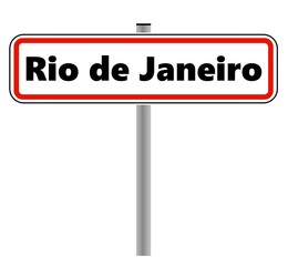 Rio de Janeiro dans un panneau de ville	