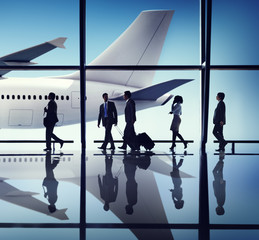 Business People Corporate Travel Airport