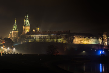 Fototapeta na wymiar Poland, Krakow. Wawel Castle and Wistula