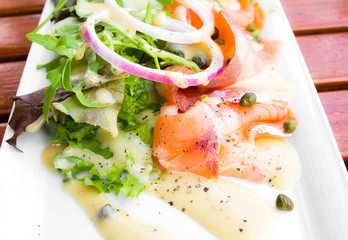 Smoked salmon salad