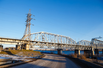 Column electricity bridge railroad