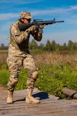 Soldier with a rifle