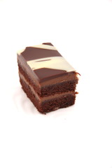 Fototapeta na wymiar piece of delicious chocolate layer cake