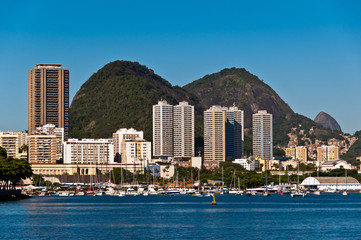 Rio de Janeiro Urban View with Mountains and Buildings