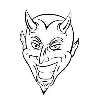 Devil Head Warrior vector illustration