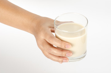 Glass of soy bean milk
