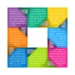 Eight parts cycle diagram template