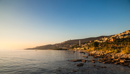 The castle and the lighthouse of Trieste