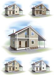 House with siding trim.