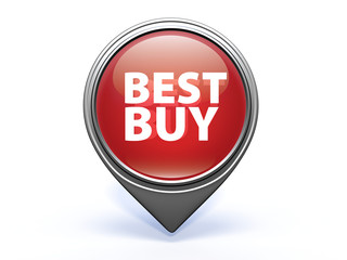 Best buy circular icon on white background