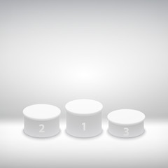 Winner podium with number on white - Vector best
