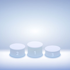 Winner podium with number on white - Vector best