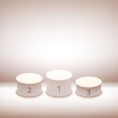 Winner podium with number on white - Vector best