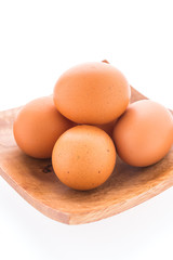 Eggs isolated on white background
