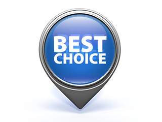 Best choice pointer icon on white background