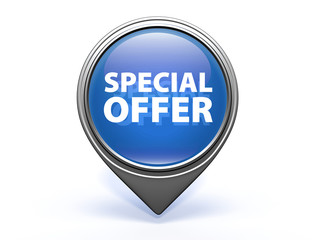 Special offer pointer icon on white background