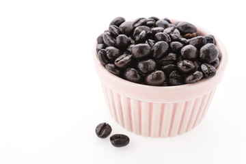 Coffee beans isolated on white background