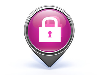 protect pointer icon on white background