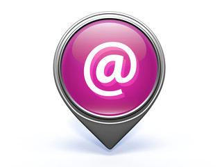 Email pointer icon on white background