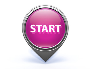 start pointer icon on white background