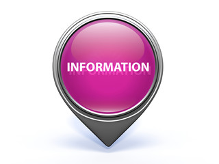 information pointer icon on white background